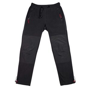Topo Designs Polartec Fleece Pants Womens S Black Reinforced Knee Belted